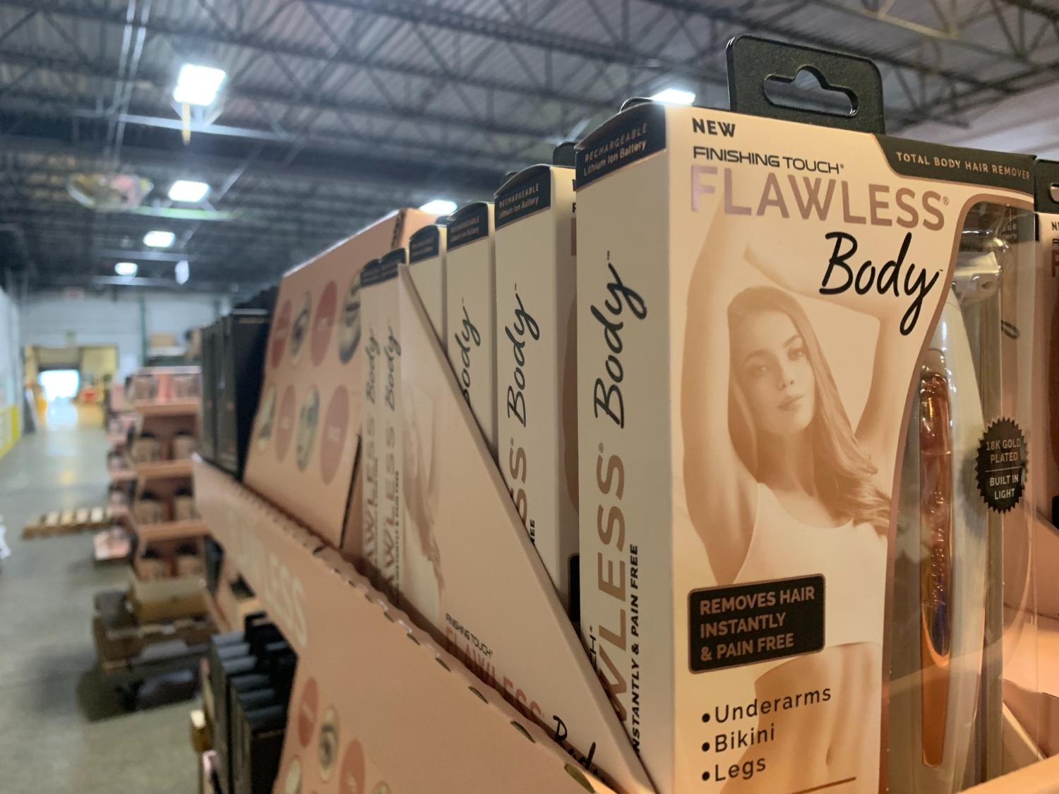 Well-stocked corrugated display with clear branding and easy shopper access