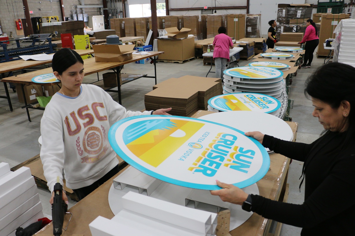 Digital packaging printing press producing short-run seasonal promotional packaging